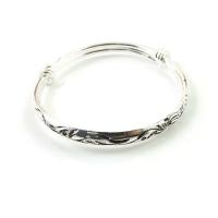 Tibetan Style Bangle, silver color plated, Adjustable & fashion jewelry & for woman, nickel, lead & cadmium free, 6mm, Sold By PC