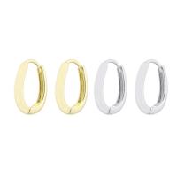 Brass Huggie Hoop Earring, plated, fashion jewelry & for woman, more colors for choice, 12x15x2mm, 10Pairs/Lot, Sold By Lot