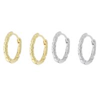 Brass Hoop Earring Components Round plated fashion jewelry & DIY & for woman Sold By Lot