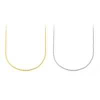 Cadena de collar de cobre amarillo, metal, chapado, Joyería & Bricolaje, más colores para la opción, 2mm, longitud:17.8 Inch, 50PCs/Bolsa, Vendido por Bolsa