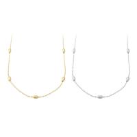 Brass Necklace Chain plated fashion jewelry & DIY 3mm Length 18 Inch Sold By Bag