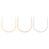 Cadena de collar de cobre amarillo, metal, chapado, Joyería & Bricolaje, más colores para la opción, 2mm, longitud:18 Inch, 50PCs/Bolsa, Vendido por Bolsa