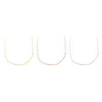 Brass Necklace Chain, plated, fashion jewelry & DIY, more colors for choice, 2mm, Length:18 Inch, 50PCs/Bag, Sold By Bag