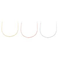 Brass Necklace Chain plated fashion jewelry & DIY 2mm Length 18 Inch Sold By Bag