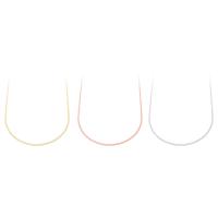 Brass Twist Oval Chain, plated, fashion jewelry & DIY, more colors for choice, 1mm, Length:18 Inch, 50PCs/Bag, Sold By Bag