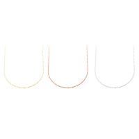 Brass Necklace Chain plated fashion jewelry & DIY 1mm Length 17.8 Inch Sold By Bag