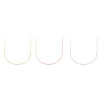Brass Ovalni Chain, Mesing, pozlaćen, modni nakit & možete DIY, više boja za izbor, 1mm, Dužina 17.5 inčni, 50računala/Torba, Prodano By Torba