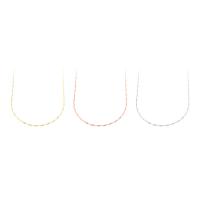 Messing Necklace Ketting, plated, mode sieraden & DIY, meer kleuren voor de keuze, 1mm, Lengte 18 inch, 50pC's/Bag, Verkocht door Bag