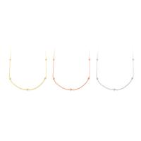 Mesing Twist ovalni lanac, pozlaćen, modni nakit & možete DIY, više boja za izbor, 3mm, Dužina 17.5 inčni, 50računala/Torba, Prodano By Torba