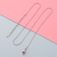 Stainless Steel smycken halsband, 304 rostfritt stål, med 5cm extender kedja, Unisex, ursprungliga färgen, Längd Ca 40 cm, Säljs av PC