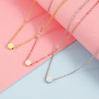 Stainless Steel Jewelry Necklace, 304 Stainless Steel, Round, Vacuum Ion Plating, Unisex, more colors for choice, 8mm, Length:Approx 45 cm, Sold By PC