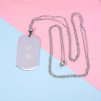 Stainless Steel Jewelry Necklace, 304 Stainless Steel, Unisex, original color, 28x40mm, Length:Approx 94 cm, Sold By PC