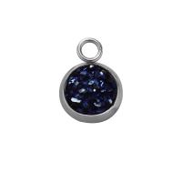 Stainless Steel Pendants 304 Stainless Steel with Opal Flat Round Unisex Sold By PC