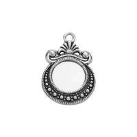 Zinc Alloy Pendant Cabochon Setting antique silver color plated DIY nickel lead & cadmium free Sold By PC