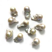 perla d'acquadolce coltivata naturalmente perla, Irregolare, lucido, DIY & non forato, bianco, 10x15-15x30mm, Venduto da PC
