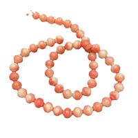 Synthetische Korallen Perlen, rund, DIY, keine, 7mm, verkauft per ca. 38 cm Strang