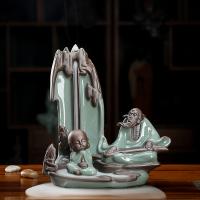 Backflow Incense Burner, Porcelain, handmade, for home and office & durable & different styles for choice, 195x105x210mm, Sold By PC