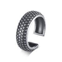 304 Stainless Steel Cuff Finger Ring, Vacuum Ion Plating, fashion jewelry & different size for choice & for man, 7mm, Sold By PC