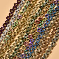 Ikke-magnetiske Hæmatit perler, forgyldt, du kan DIY & hule, flere farver til valg, 7x6mm, Hole:Ca. 0.5mm, Ca. 58pc'er/Strand, Solgt af Strand