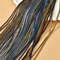 Nicht-magnetische Hämatit Perlen, plattiert, DIY, keine, 2x2mm, Bohrung:ca. 0.3mm, ca. 200PCs/Strang, verkauft von Strang