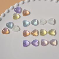Hair Accessories DIY Findings, Resin, Heart, more colors for choice, 14x14x6mm, Sold By PC