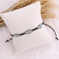 Seedbead Bracelet, braided bracelet & for woman, more colors for choice, 250mm, Sold By PC