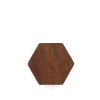 Walnut wood Single Ring Box Hexagon portable & dustproof brown Sold By PC