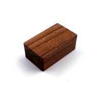 Walnut wood Cufflinks Gift Box, Rectangle, portable & dustproof & for man, brown, 60x25mm, Sold By PC