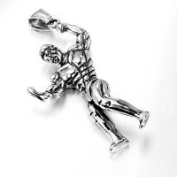 Stainless Steel Pendants 304 Stainless Steel Character DIY & for man original color Sold By PC
