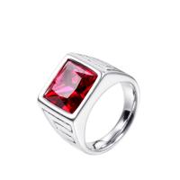 Rhinestone Stainless Steel Finger Ring, 304 Stainless Steel, Square, different size for choice & for man & with rhinestone, more colors for choice, US Ring Size:7-12, Sold By PC
