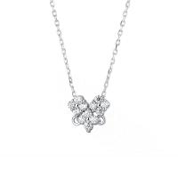 Cubic Zircon Micro Pave 925 Sterling Silver Necklace with 1.96 inch extender chain Heart plated micro pave cubic zirconia & for woman Length Approx 15.74 Inch Sold By PC