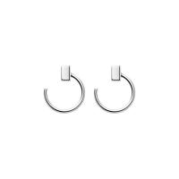 925 Sterling Silver Stud Earrings, platinum color plated, different size for choice & for woman, Sold By Pair