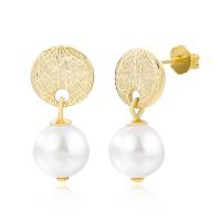 Freshwater Pearl Earrings, 925 Sterling Silver, with Freshwater Pearl, plated, for woman, more colors for choice, 9x19.70mm, Sold By Pair