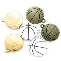 Zinc Alloy Pendler, basketball, forgyldt, du kan DIY, flere farver til valg, nikkel, bly & cadmium fri, 22x19mm, Hole:Ca. 2mm, Solgt af PC