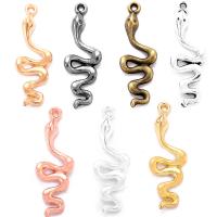 Tibetan Style Animal Pendants, Snake, plated, DIY, more colors for choice, nickel, lead & cadmium free, 28x10mm, Hole:Approx 1mm, Sold By PC