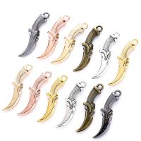 Tibetan Style Pendants, Dagger, plated, DIY, more colors for choice, nickel, lead & cadmium free, 31x8mm, Hole:Approx 1.5mm, Sold By PC