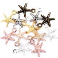 Tibetan Style Animal Pendants, Starfish, plated, DIY, more colors for choice, nickel, lead & cadmium free, 16x12mm, Hole:Approx 2mm, Sold By PC