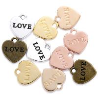 Zinc Alloy Heart Pendants plated DIY nickel lead & cadmium free Approx 2mm Sold By PC