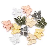 Tibetan Style Animal Pendants, Butterfly, plated, DIY, more colors for choice, nickel, lead & cadmium free, 13x11mm, Hole:Approx 1.5mm, Sold By PC
