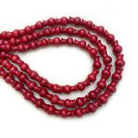 Synthetische Korallen Perlen, Vase, DIY & verschiedene Größen vorhanden, rot, verkauft per ca. 38 cm Strang