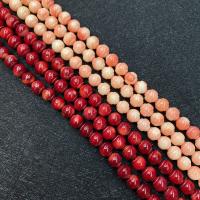 Perles de corail synthétiques, Rond, DIY, plus de couleurs à choisir, 7mm, Vendu par Environ 38 cm brin