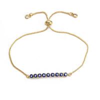Evil Eye Jewelry Bracelet, Brass, gold color plated, Adjustable & for woman & enamel, more colors for choice, nickel, lead & cadmium free, 40mm, Inner Diameter:Approx 25.6mm, Sold By PC