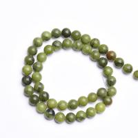 Southern Jade Beads, Round, polished, DIY & different size for choice, green, Sold Per Approx 14.96 Inch Strand