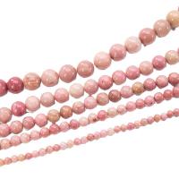 Rhodonit Perlen, rund, poliert, DIY & verschiedene Größen vorhanden, rot, verkauft per ca. 14.96 ZollInch Strang