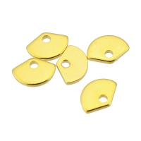 Stainless Steel Pendants, 304 Stainless Steel, Galvanic plating, fashion jewelry & Unisex, golden, 8.50x5mm, Hole:Approx 1mm, Sold By PC