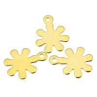Stainless Steel Flower Pendant, 304 Stainless Steel, Galvanic plating, fashion jewelry & Unisex, golden, 10.50x12x1mm, Hole:Approx 1mm, Sold By PC