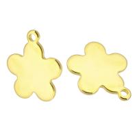 Stainless Steel Flower Pendant 201 Stainless Steel Galvanic plating fashion jewelry & Unisex golden Approx 1mm Sold By PC