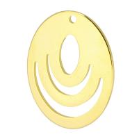 Stainless Steel Pendants, 201 Stainless Steel, Galvanic plating, fashion jewelry & Unisex, golden, 22x28x1mm, Hole:Approx 1mm, Sold By PC