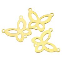 Stainless Steel Connector 201 Stainless Steel Butterfly Galvanic plating fashion jewelry & Unisex golden Approx 1mm Sold By PC