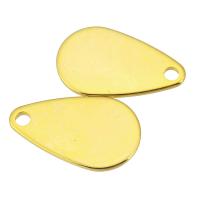 Stainless Steel Pendants, 201 Stainless Steel, Teardrop, Galvanic plating, fashion jewelry & Unisex, golden, 11x18mm, Hole:Approx 1.5mm, Sold By PC